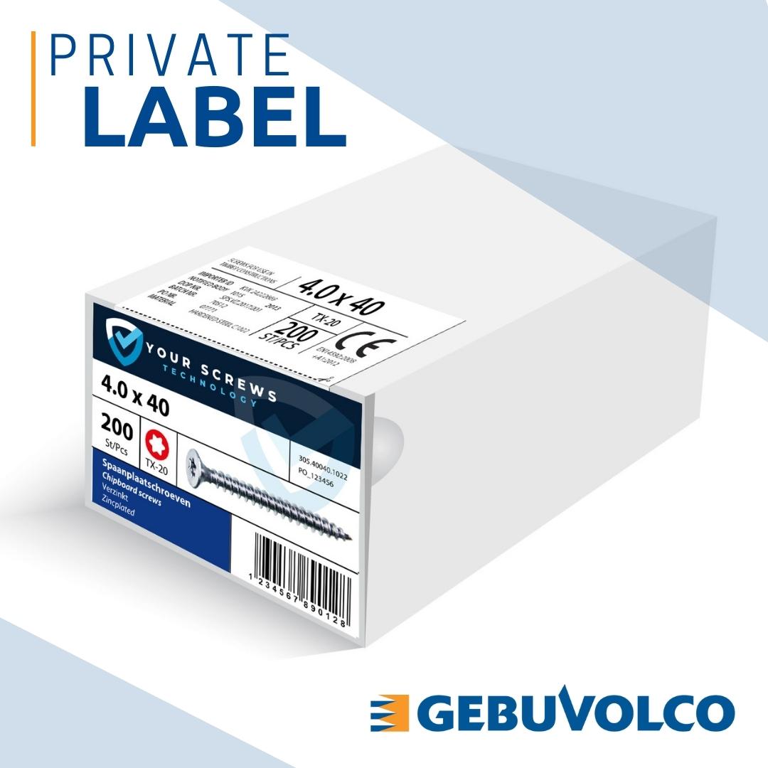 Private label schrauben